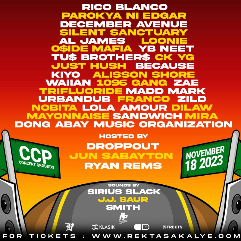 Rekta Sa Kalye Culture And Music Festival Performer Lineup